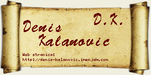 Denis Kalanović vizit kartica